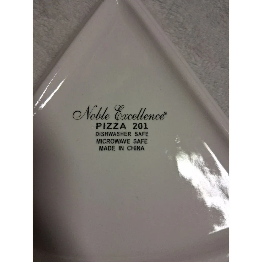 6 Pizza Ceramic Plates Noble Excellence Triangle shape See Pics 1 Sm Chip